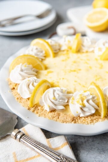 No Bake Sour Cream Lemon Pie House Of Nash Eats