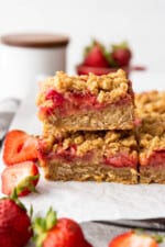 Easy Strawberry Rhubarb Crumb Bars - House Of Nash Eats