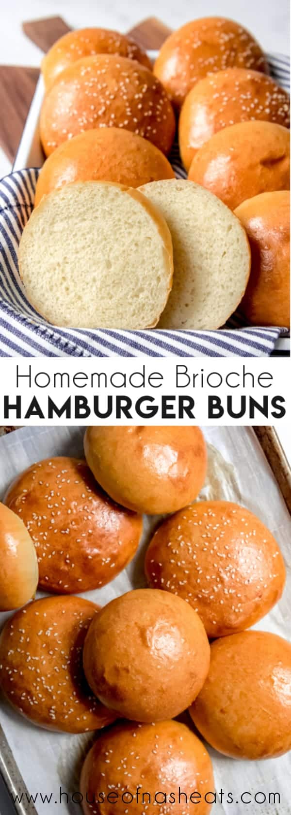 homemade brioche hamburger buns
