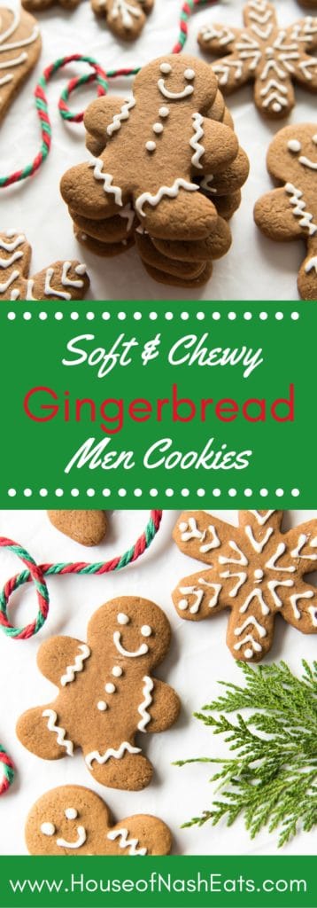 Soft & Chewy Gingerbread Men Cookies are perfectly spiced with molasses, cinnamon, ginger and other warm spices, and sweetened with brown sugar. The best way to spread Christmas cheer might be singing out loud for all to hear, but these cute little fellas come in a close second!