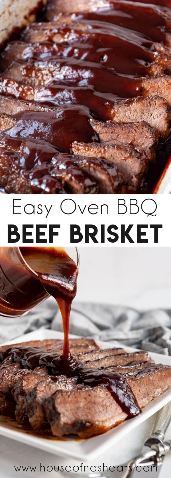 A collage of bbq beef brisket images with text overlay.