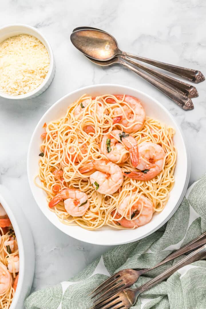 Angel Hair Pasta with Shrimp, Tomato and Basil House of Nash Eats