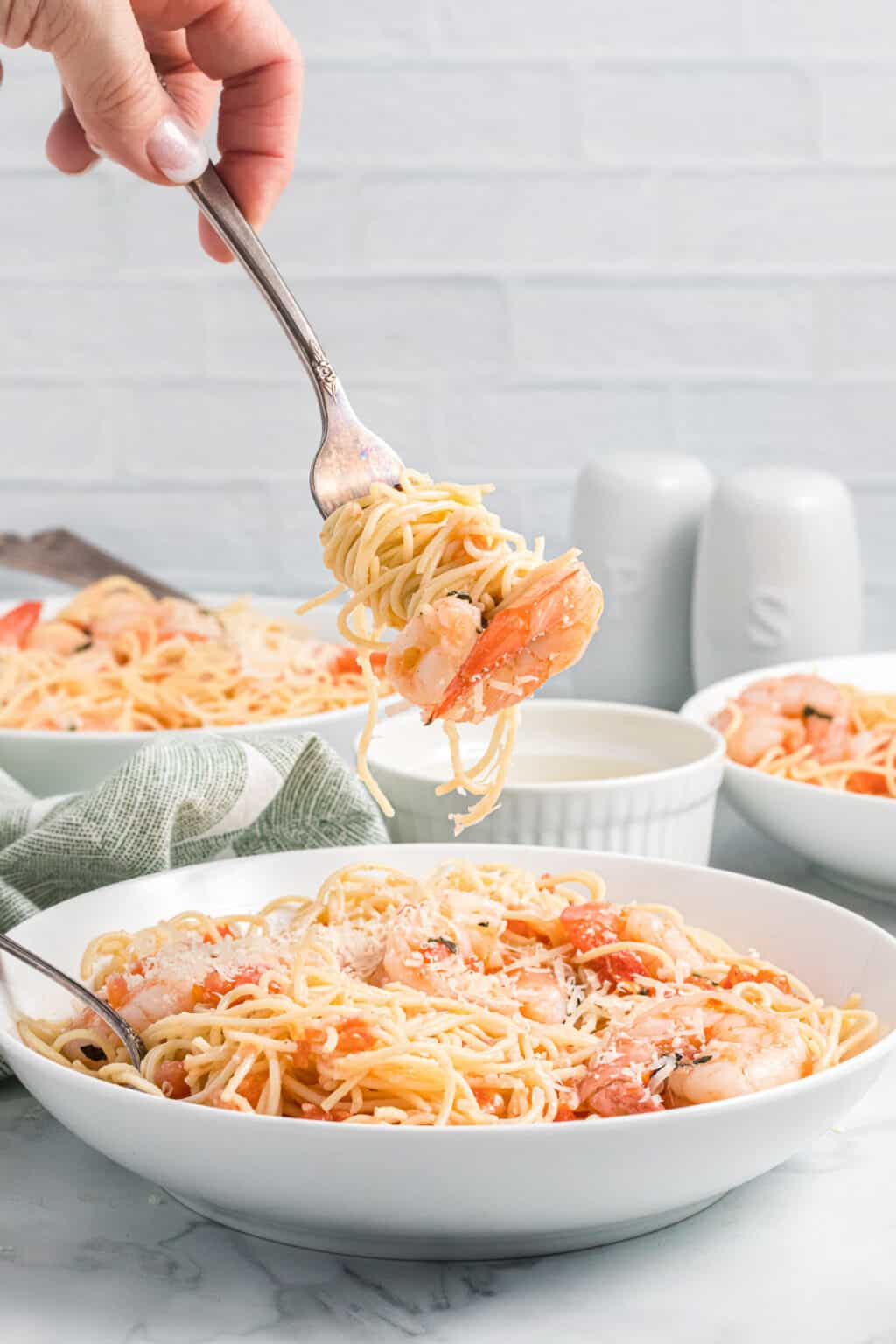 Angel Hair Pasta with Shrimp, Tomato and Basil House of Nash Eats
