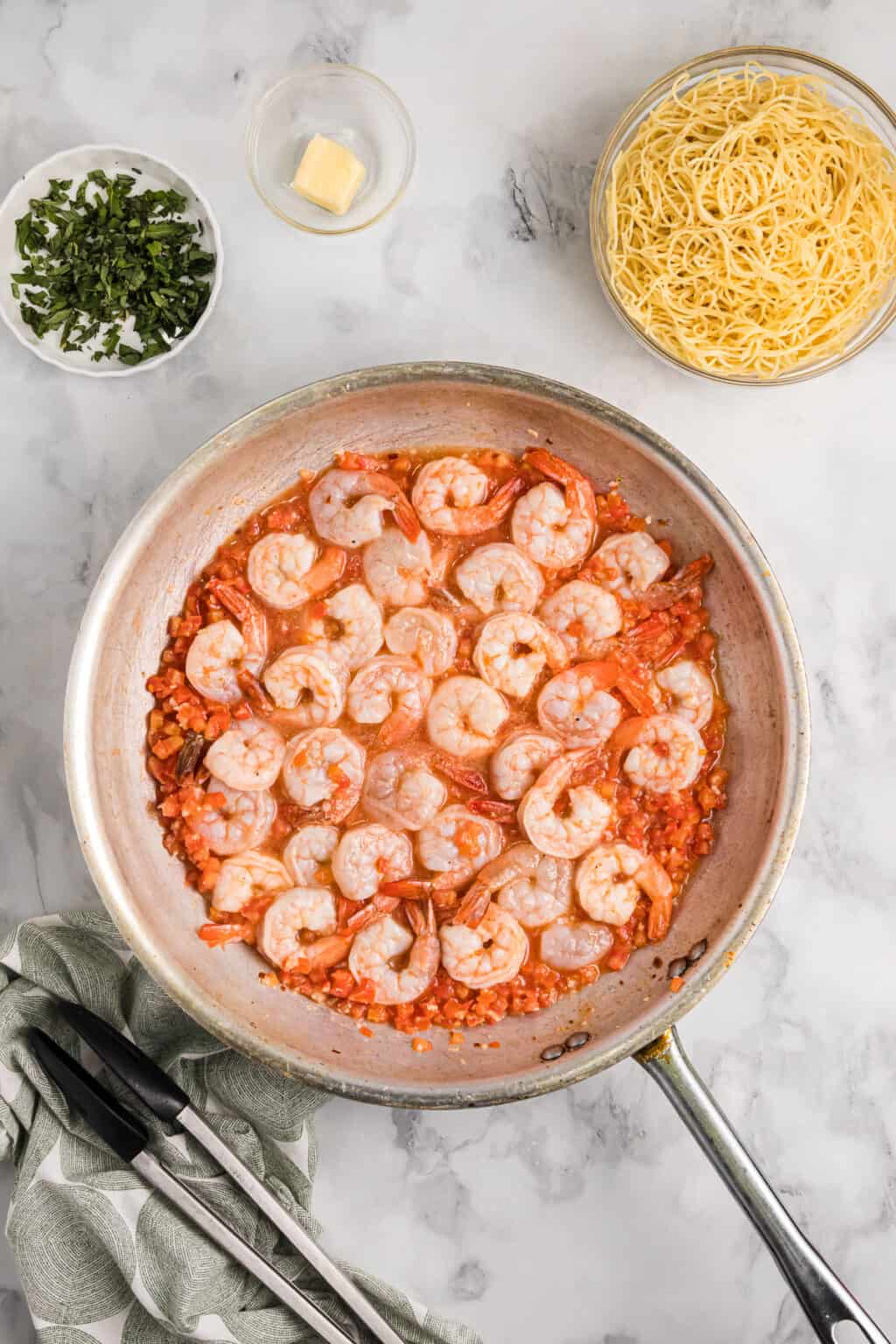 Angel Hair Pasta with Shrimp, Tomato and Basil House of Nash Eats