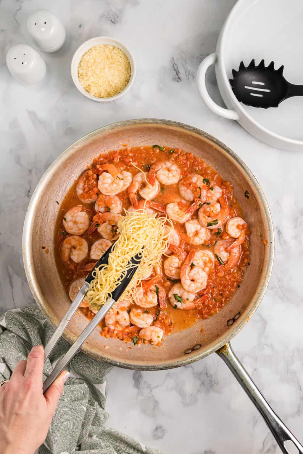Angel Hair Pasta with Shrimp, Tomato and Basil House of Nash Eats