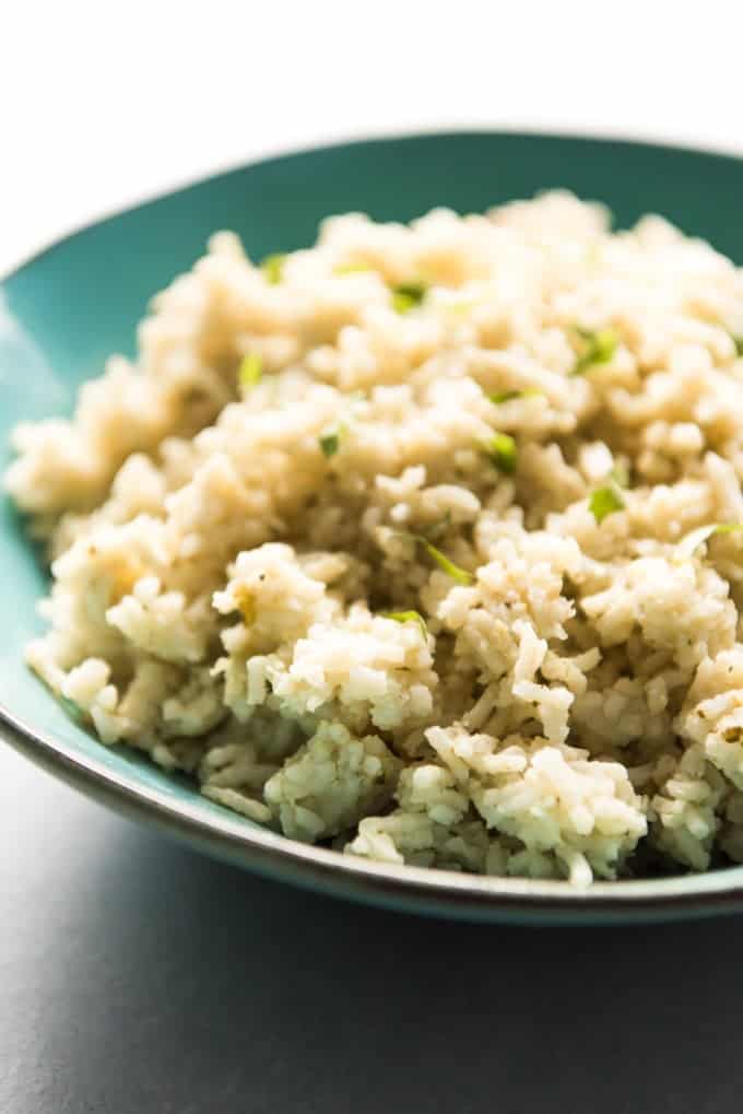 a bowl of cilantro lime rice