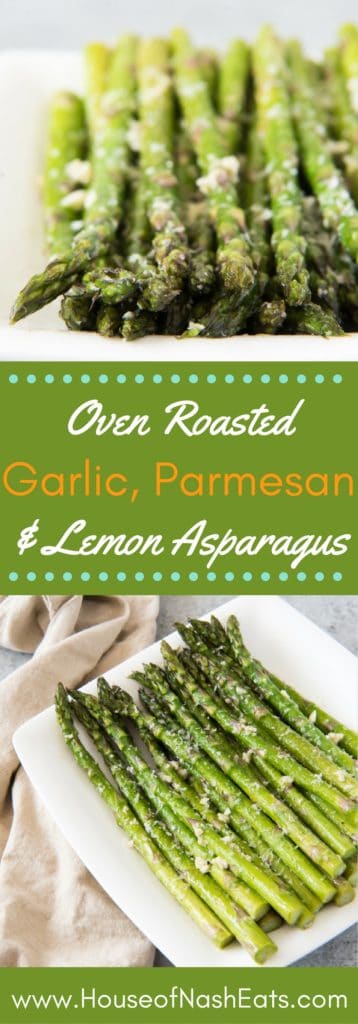 oven roasted garlic parmesan and lemon asparagus