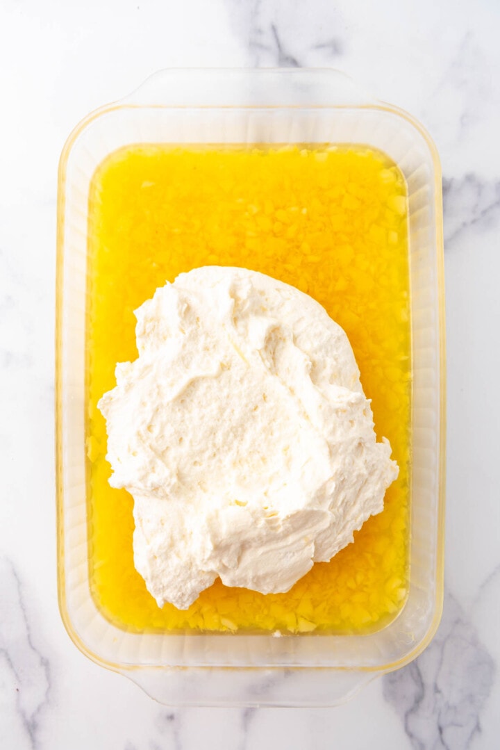 Lemon Pineapple Jell O With Pineapple Whipped Cream Topping House Of