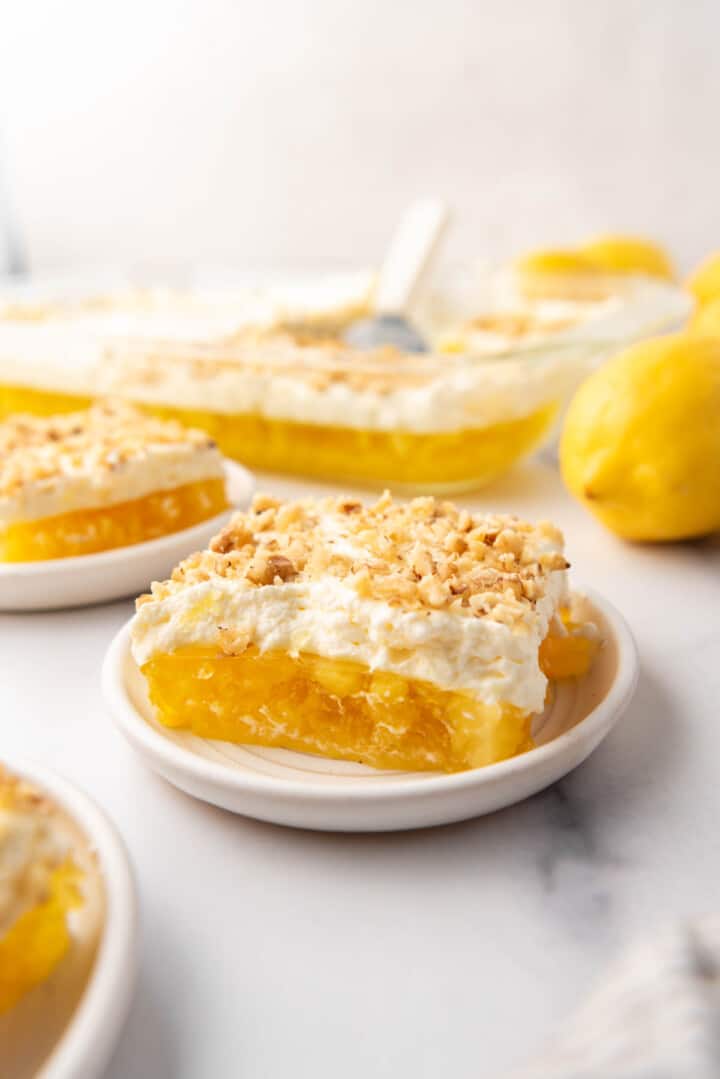 Lemon Pineapple Jell-O with Pineapple Whipped Cream Topping - House of ...