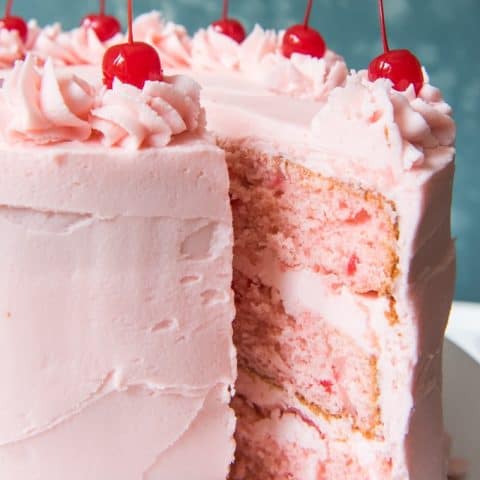 Vintage Cherry Chip Layer Cake - House of Nash Eats