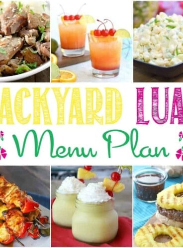 backyard luau menu plan