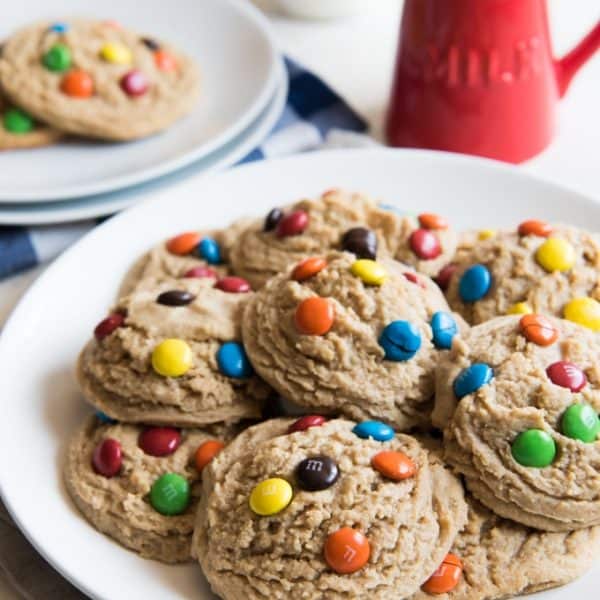 Big, Soft Baked Peanut Butter M&M Cookies - House of Nash Eats