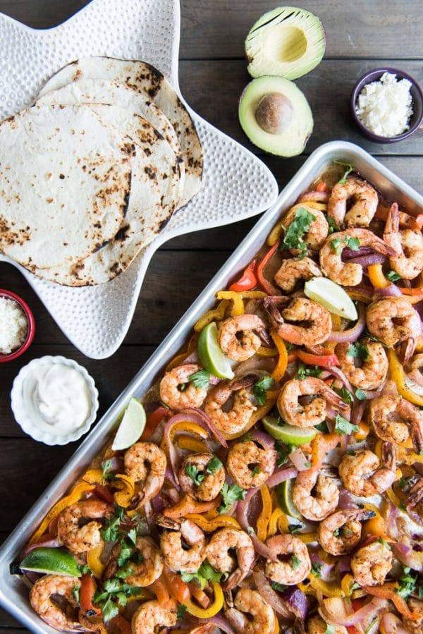 Sheet Pan Shrimp Fajitas In 30 Minutes - House Of Nash Eats