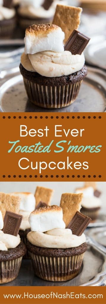 Smores Cupcakes with Graham Cracker Frosting  House of Nash Eats