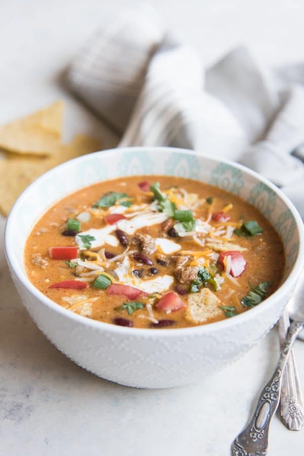 Easy Cheesy Taco Soup - House of Nash Eats