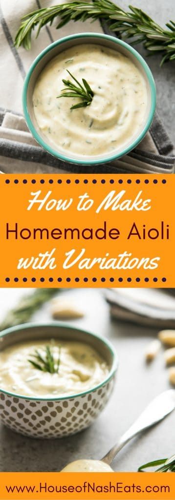 how to make homemde aioli with variations