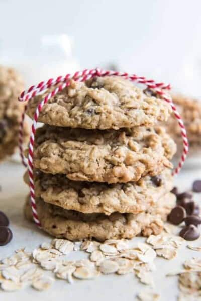 Toffee Oatmeal Chocolate Chip Cookies - House of Nash Eats