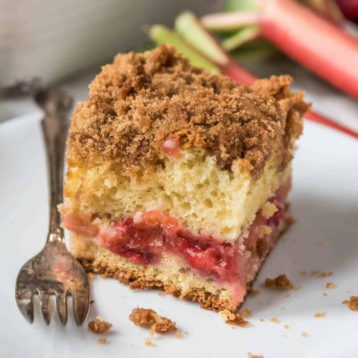 Strawberry Rhubarb Coffee Cake
