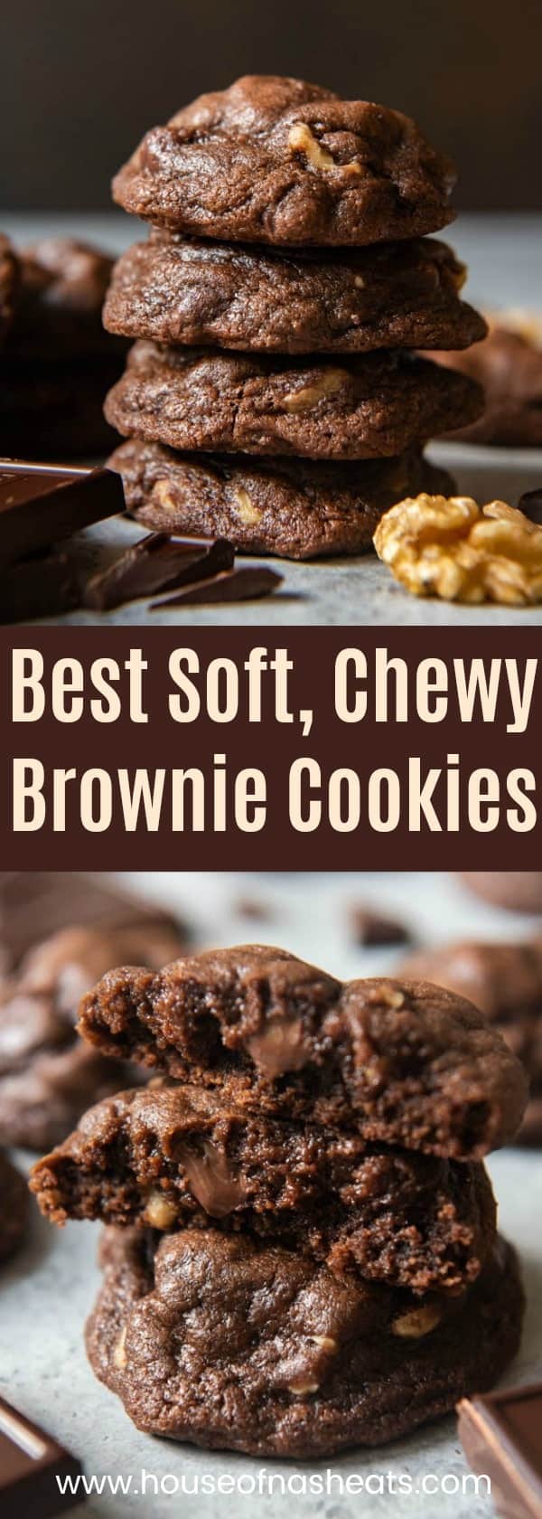 Best Fudgy Chewy Chocolate Brownie Cookies - House of Nash Eats