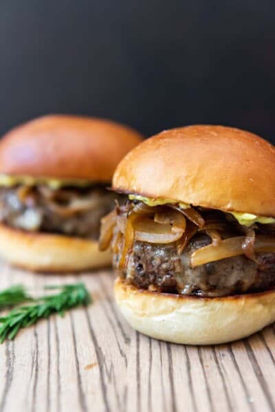 Soy-Glazed Mushroom Swiss Burgers - House of Nash Eats