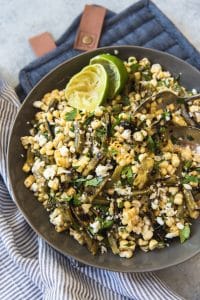 Grilled Cactus and Corn Salad