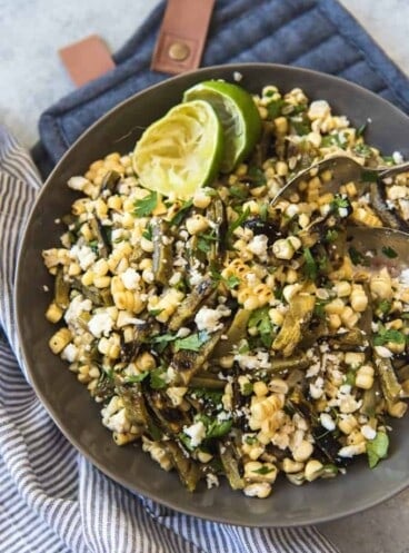 Grilled Cactus and Corn Salad
