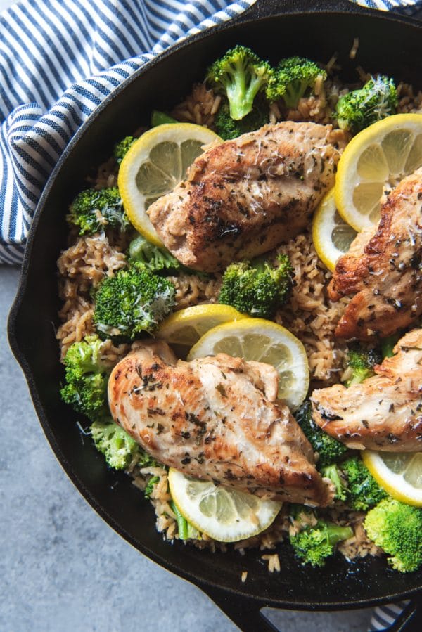 Skillet Lemon Chicken & Rice - House of Nash Eats