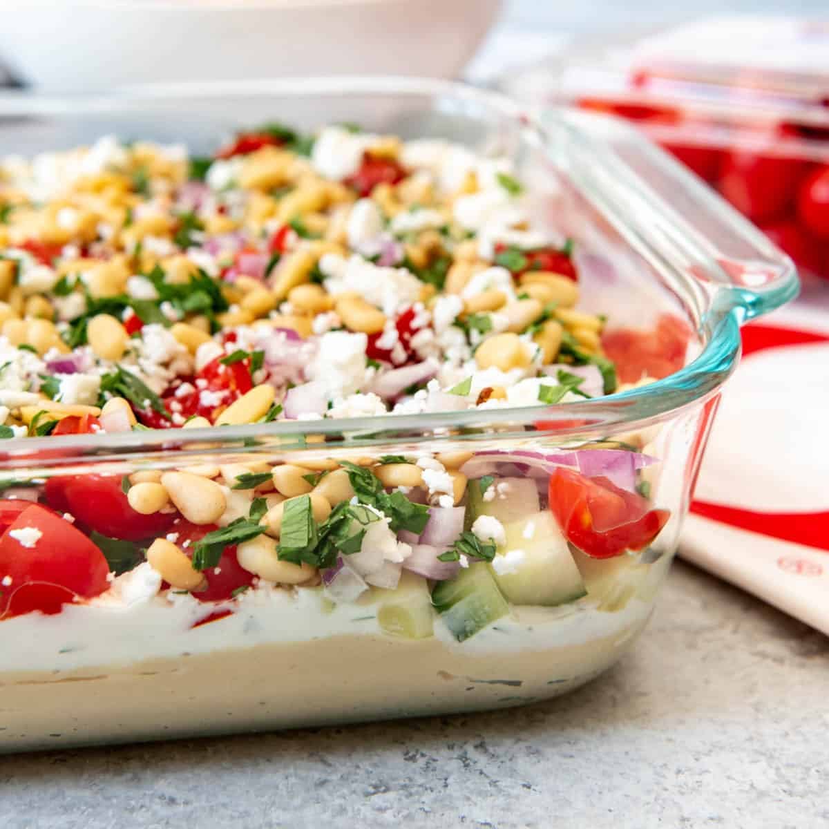 Easy Greek 7 Layer Dip
