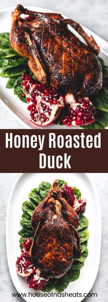 Honey roasted duck.