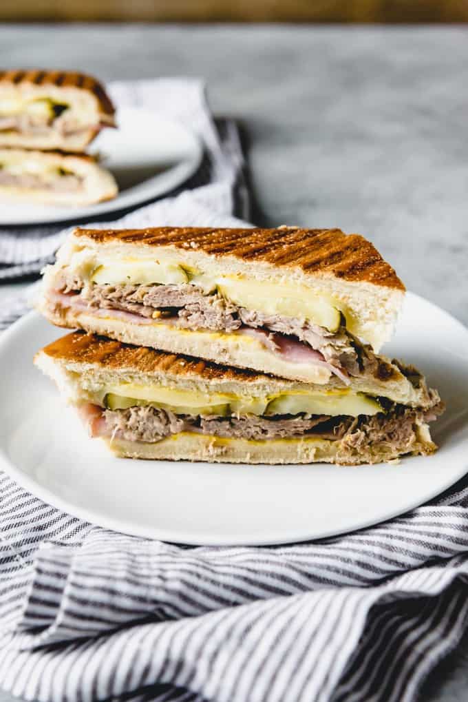 cuban sandwiches on a plate