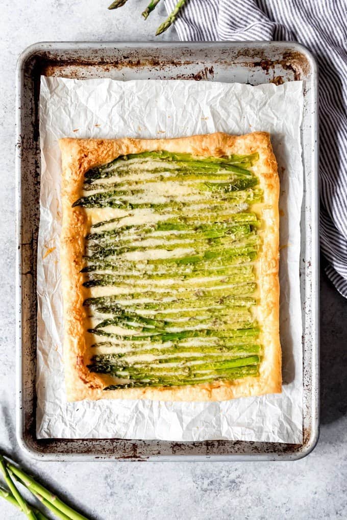 An image of an asparagus tart.