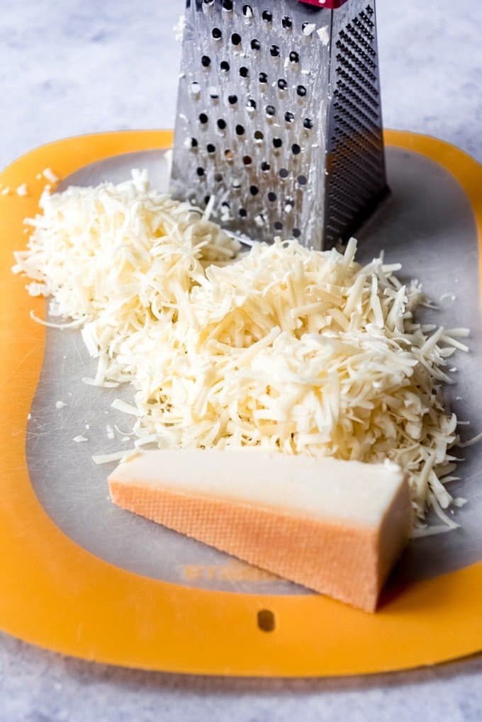 An image of freshly grated cheese.