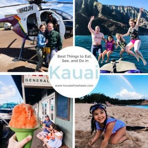 Planning a trip to the Garden Island of Kauai, Hawaii?  These are the best things to eat, see, and do in Kauai, from shave ice to sea turtles, whales to waterfalls, and hiking to hula! #Hawaii #travel #Kauai #vacation #trip #tropical #eat #do #see #family #children #tours #adventure #food #wildlife