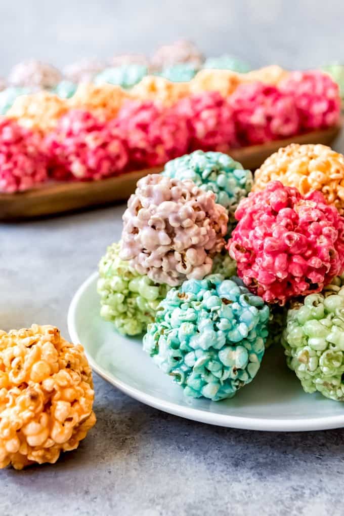 colorful marshmallow popcorn balls 