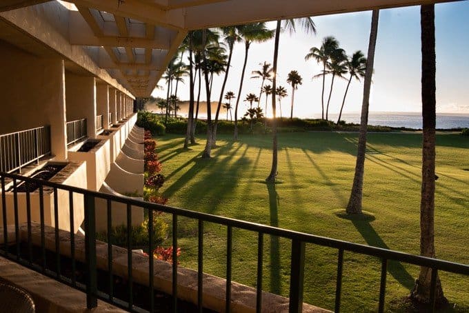 a view from a resort balcony
