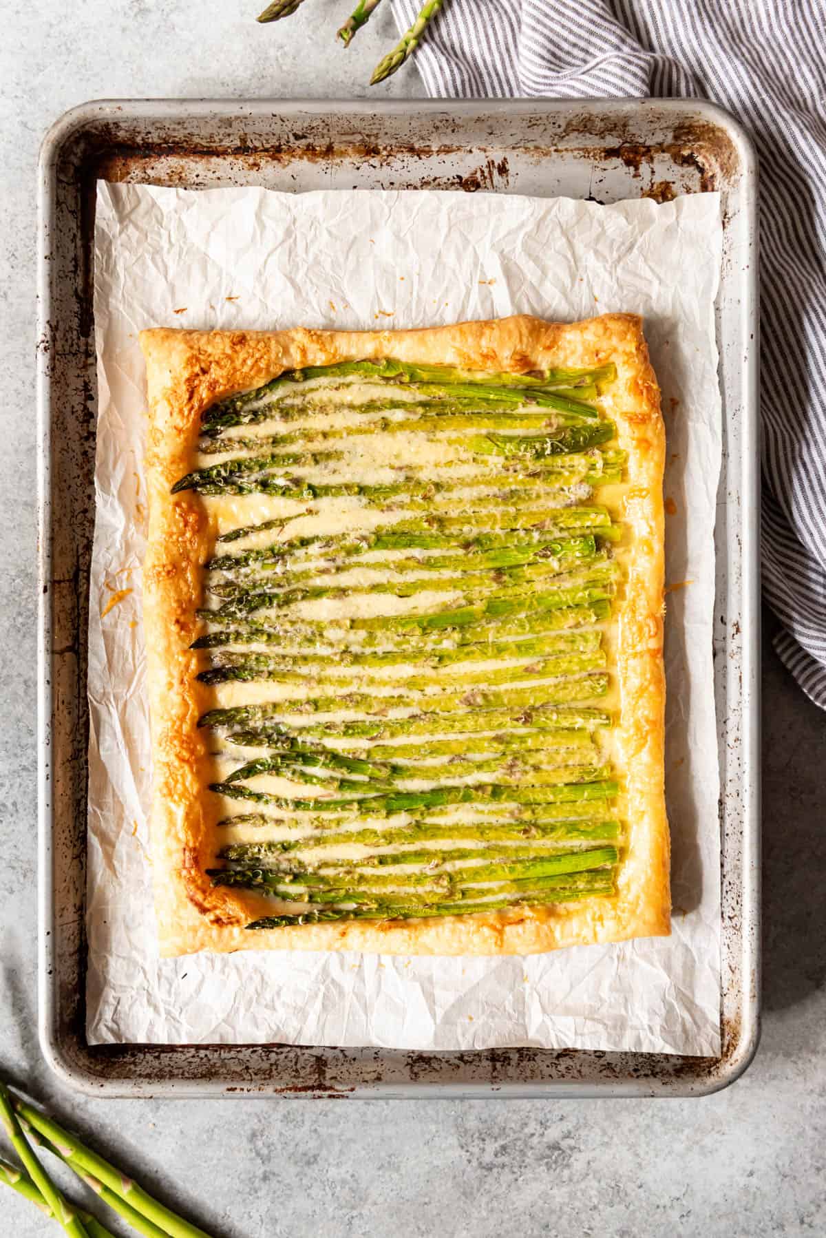 An image of an asparagus tart.