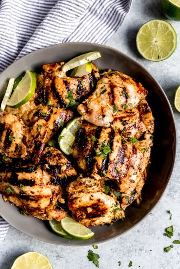 Grilled Cilantro Lime Chicken Thighs - House of Nash Eats