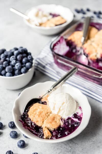 Old-Fashioned Blueberry Cobbler - House of Nash Eats