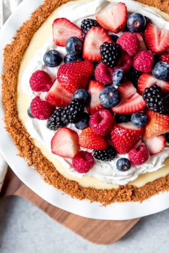 Red, White, and Blueberry Cream Pie - House of Nash Eats