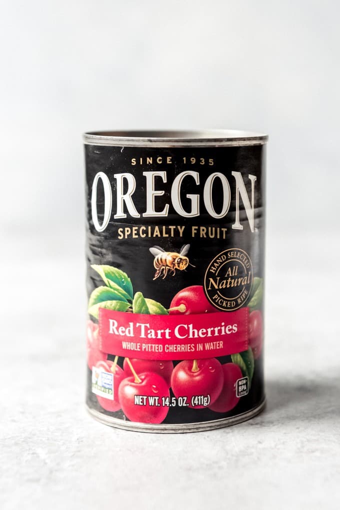 An image of a can of Oregon Specialty Fruit red tart cherries.