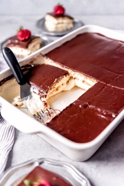 No-Bake Chocolate Eclair Cake - House of Nash Eats