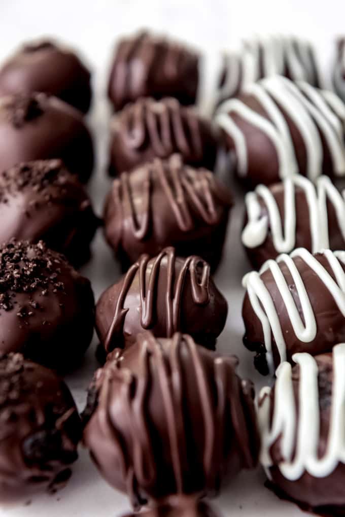 An image of chocolate Oreo truffles.