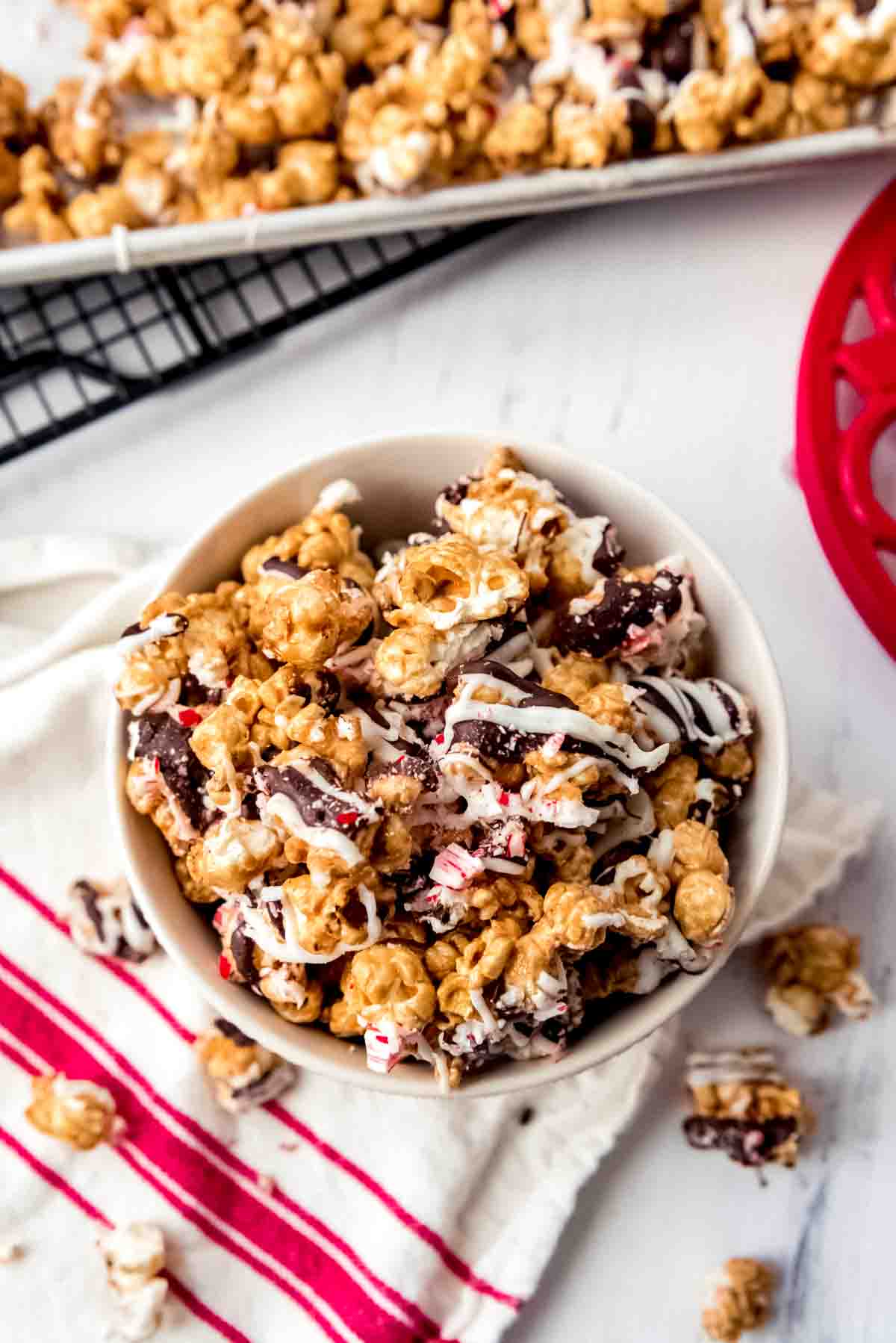 An image of a bowl of homemade gourmet popcorn.