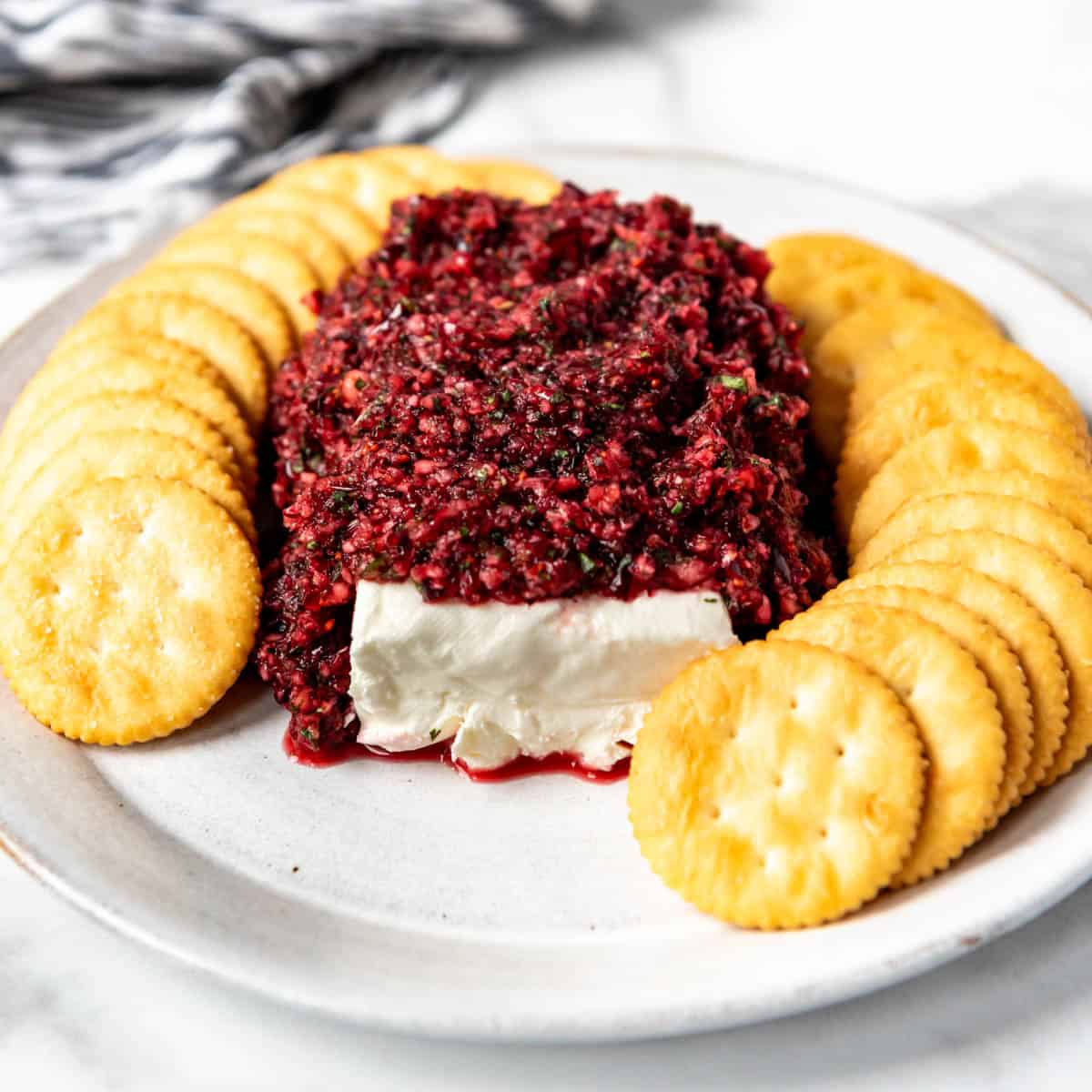 Cranberry Salsa with Cream Cheese