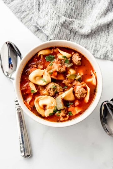 Easy Tortellini Soup with Italian Sausage - House of Nash Eats