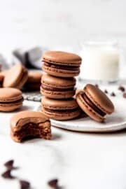 EASY French Chocolate Macaron Recipe - House of Nash Eats