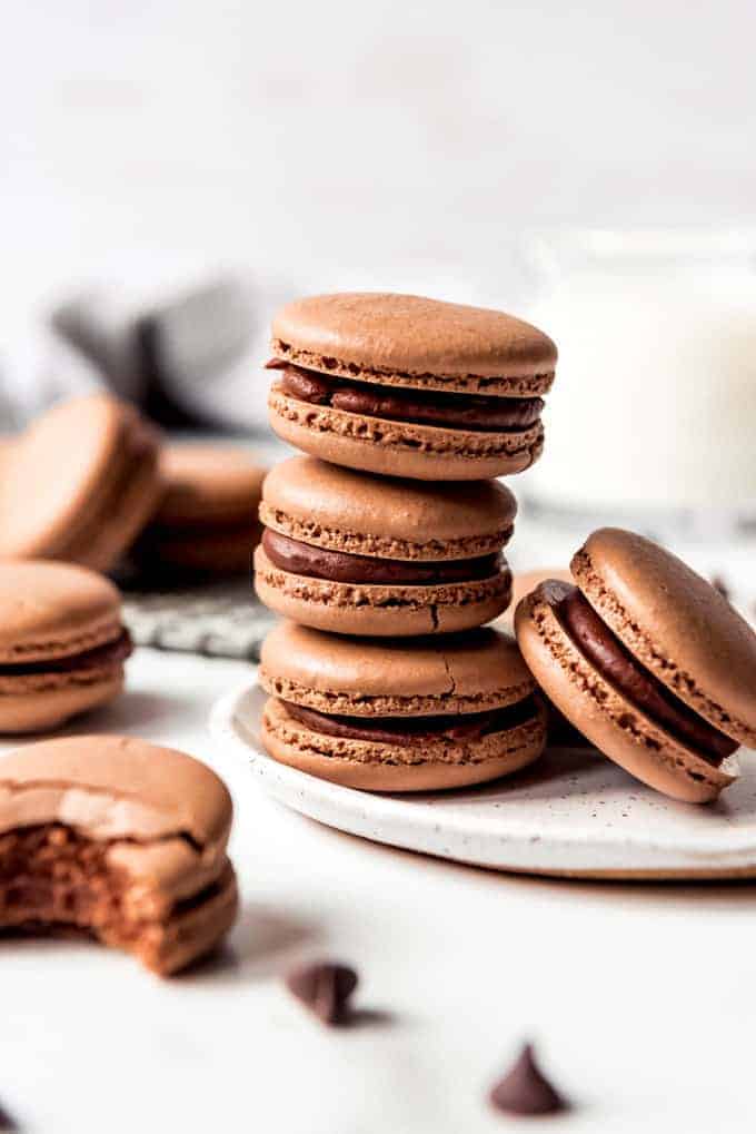 EASY French Chocolate Macaron Recipe - House of Nash Eats
