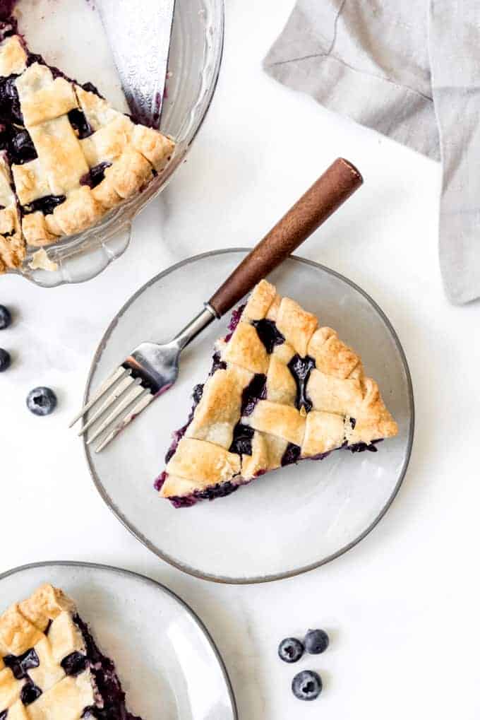 An image of award-winning blueberry pie.
