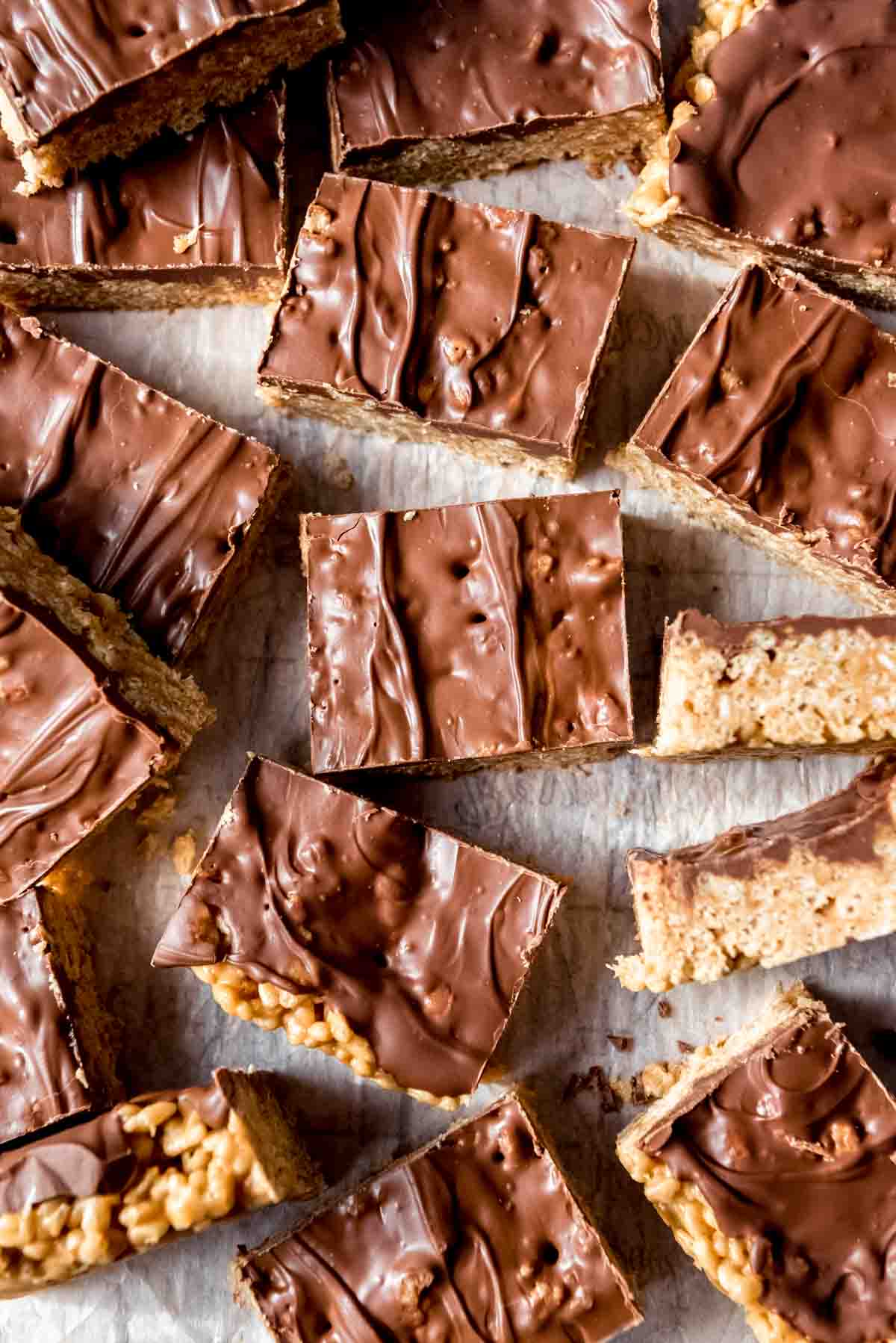 An image of homemade scotcheroos bars.