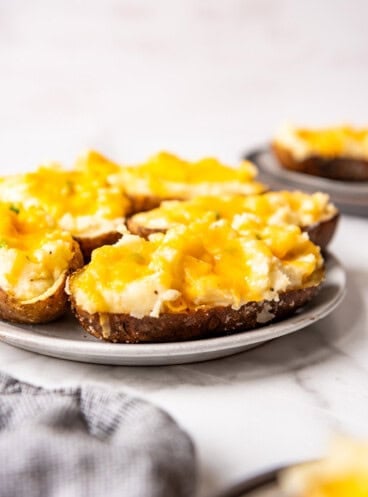 An image of homemade twice baked potatoes.